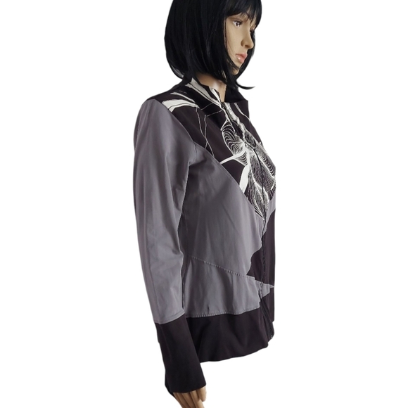 Schwiing Full zip athletic jacket. Black/ gray sweater, size L - Picture 3 of 10